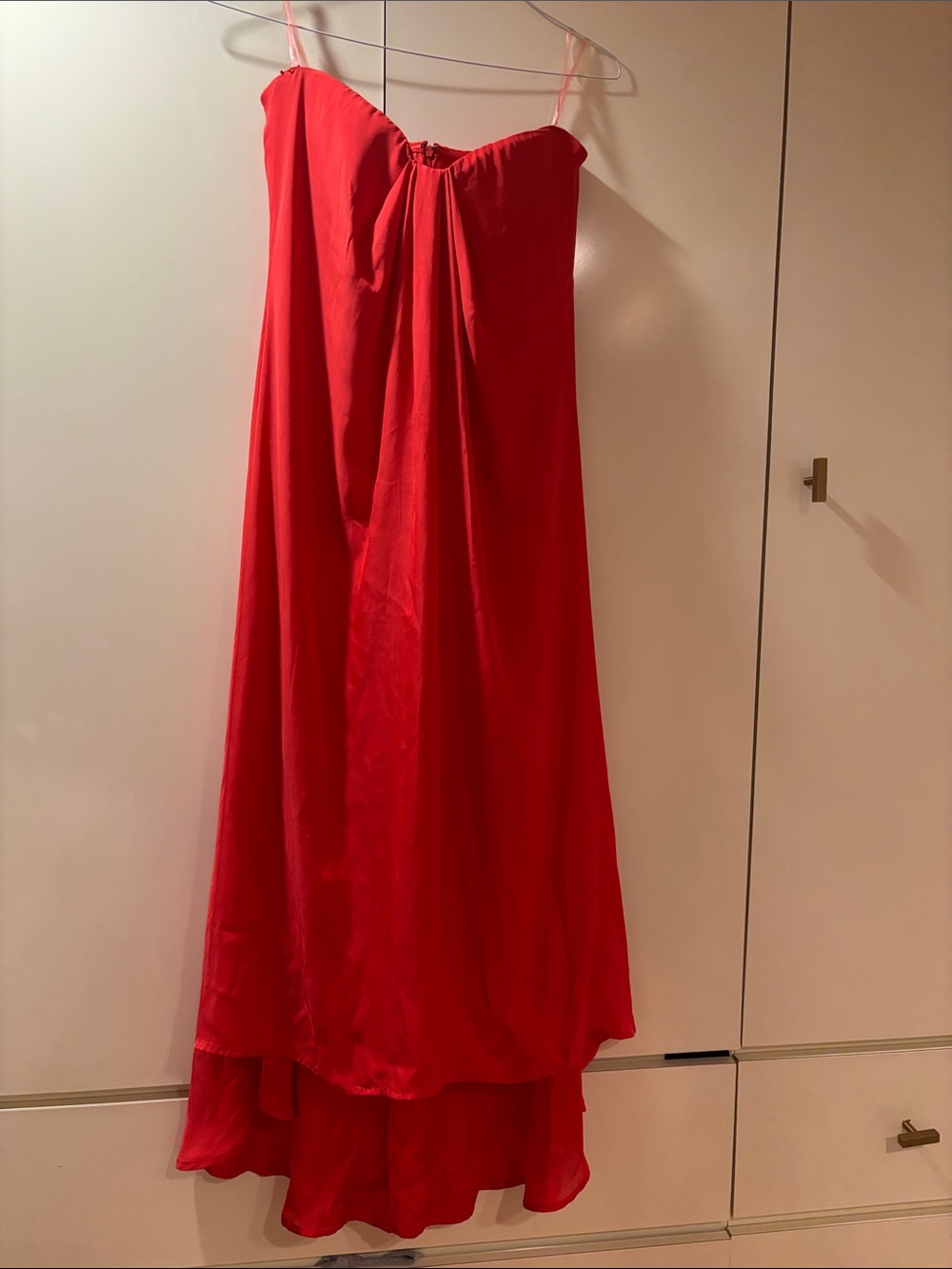 BB Dakota Red Strapless High-Low Dress
